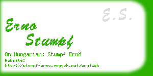 erno stumpf business card